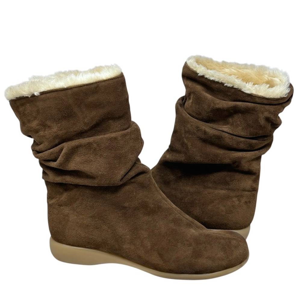 Santana Canada Brown Suede Slouch Waterproof Boot Womens 7.5